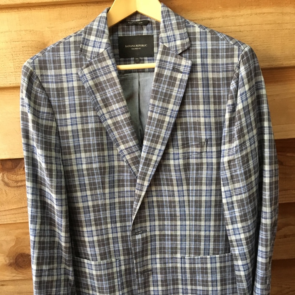 Banana Republic plaid blazer